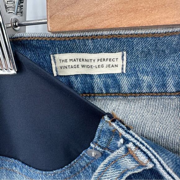 Madewell The Maternity Side-Panel Perfect Vintage Wide-Leg Jean Size 26 - Picture 4 of 8
